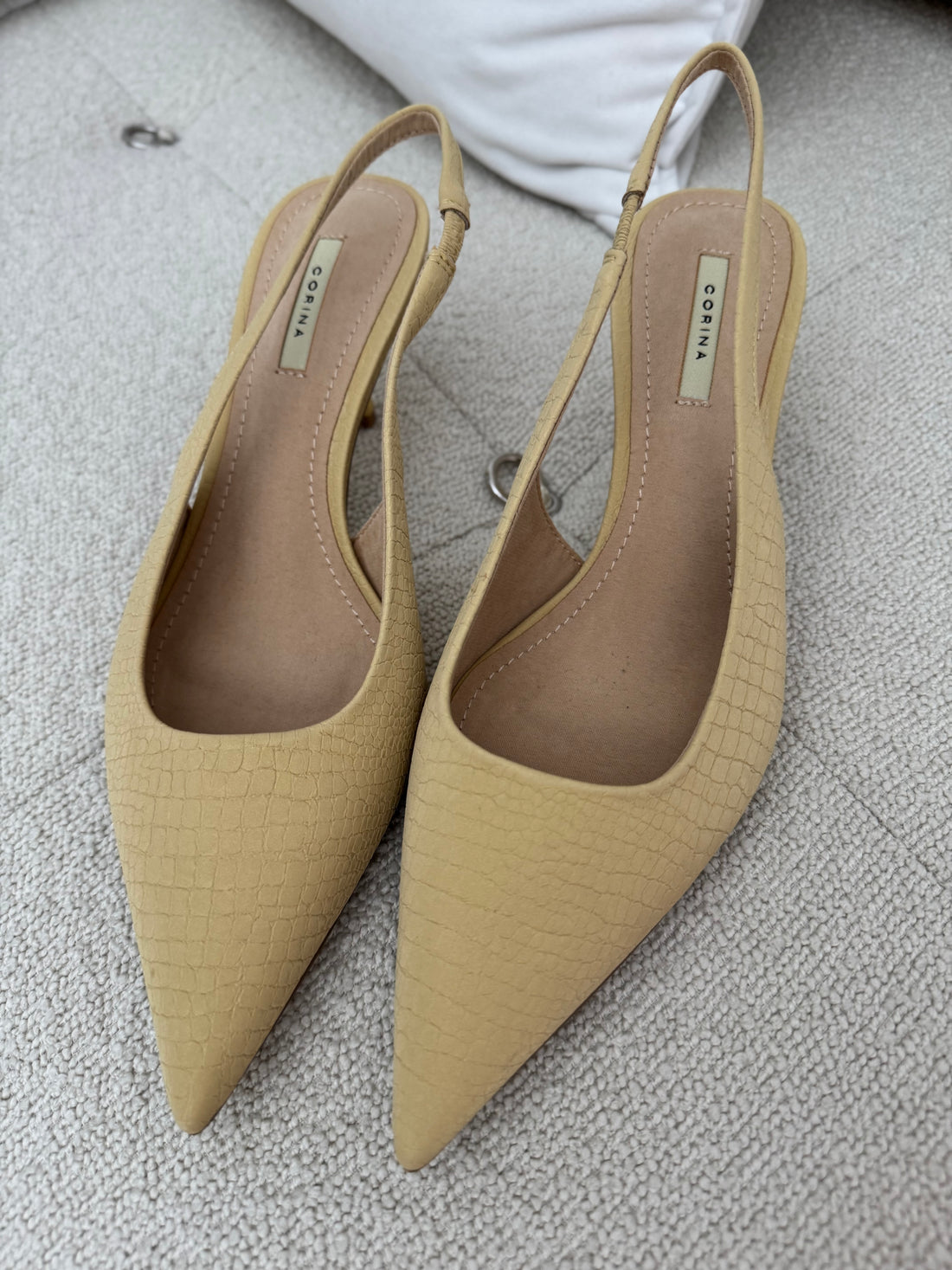 Slingback ‘PITONATE’ Gialle
