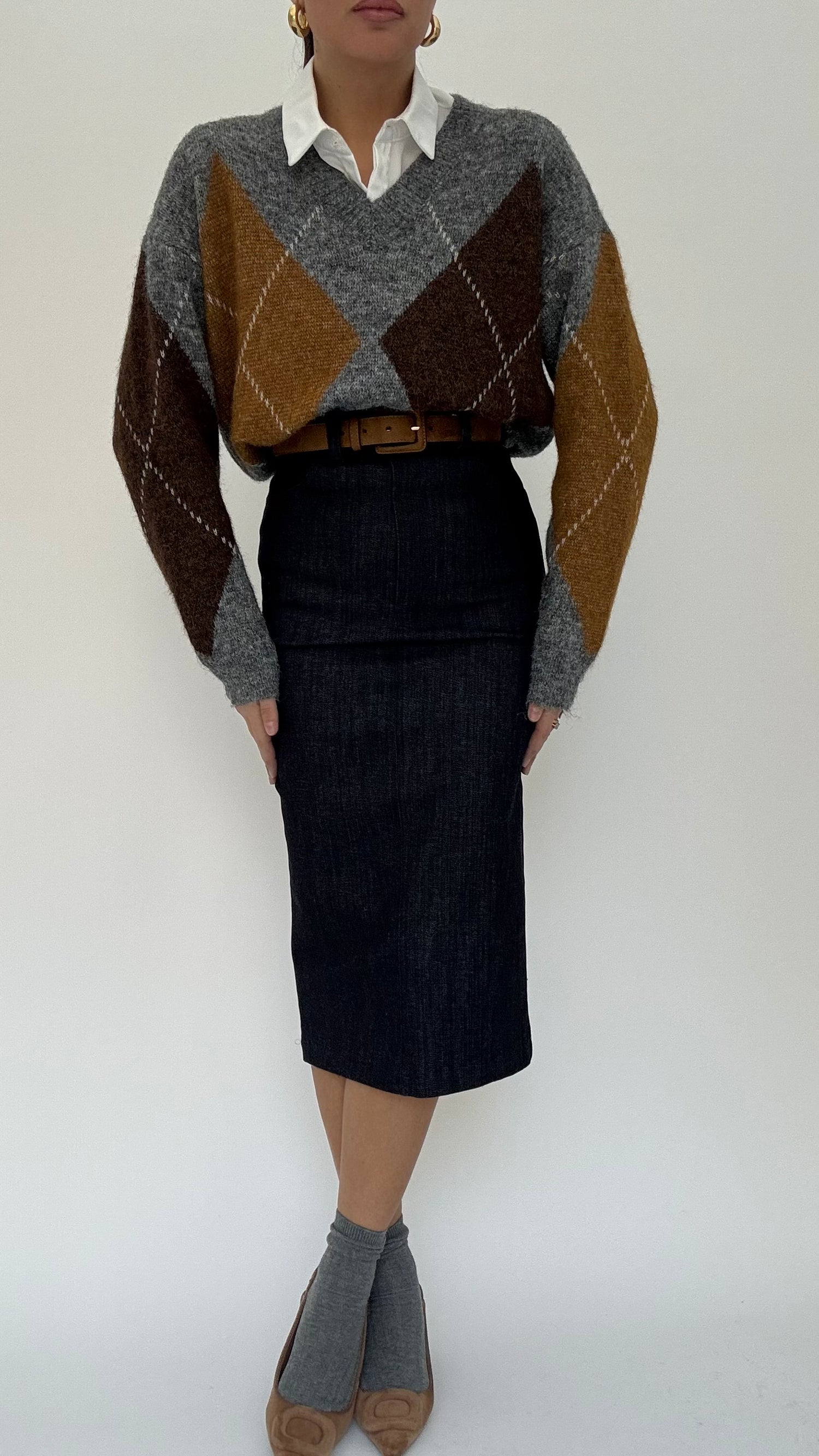 Gonna Longuette 3&33 ‘EFFETTO DENIM’