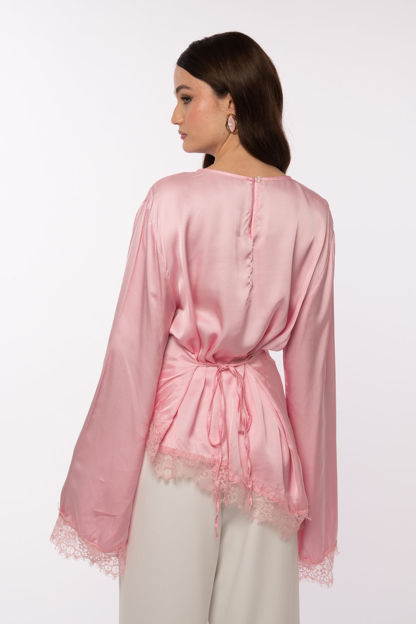 Maglia ‘SIMIL RASO IN PIZZO’ Rosa