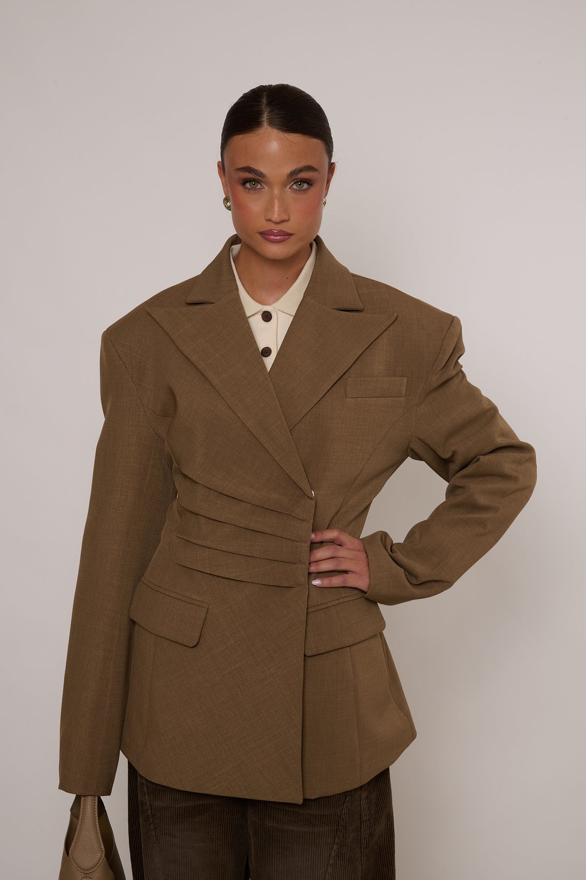 Blazer ‘MAXI SPALLINA’ Camel