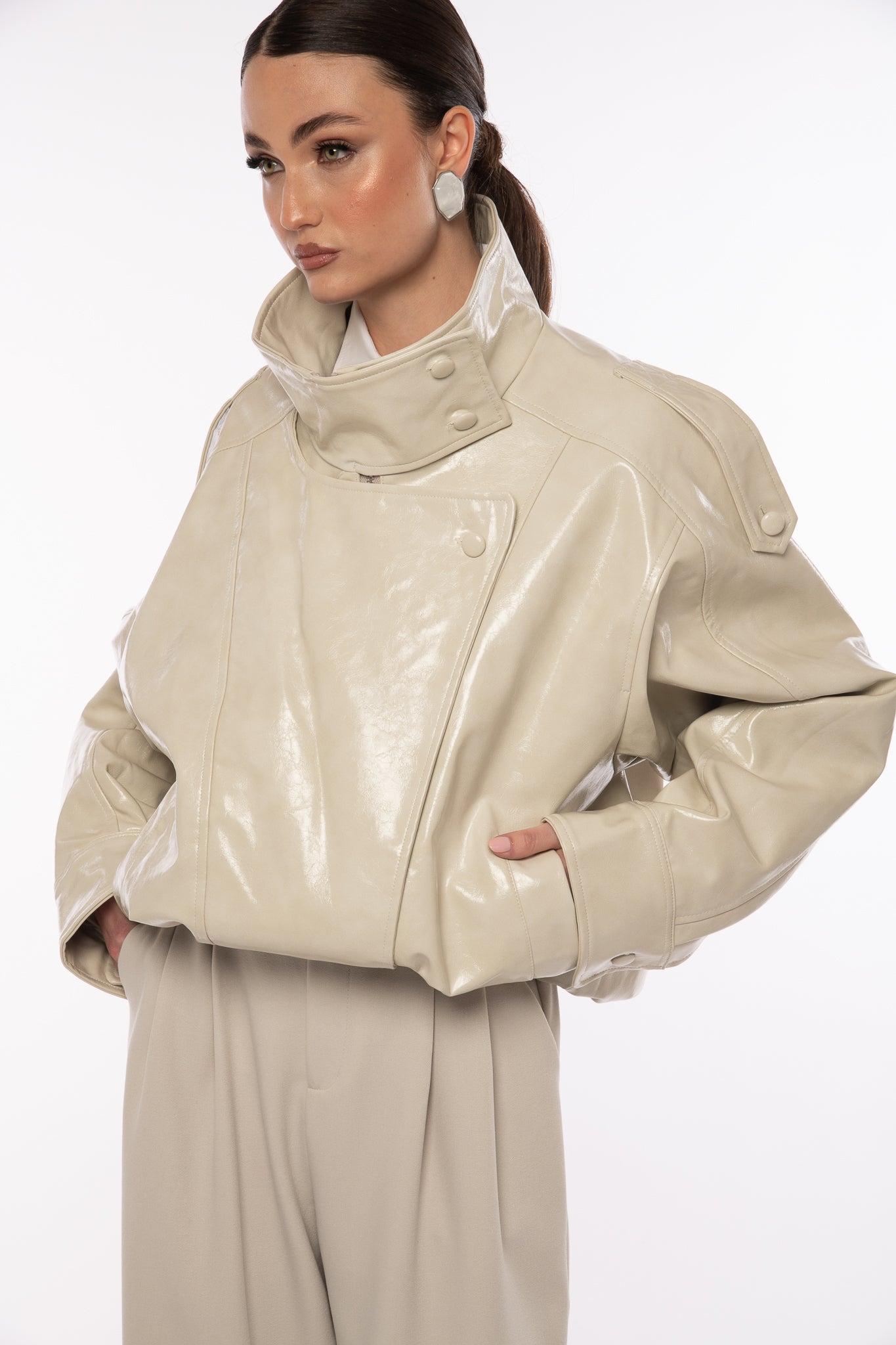 Bomber ‘COLLO ALTO’ Panna