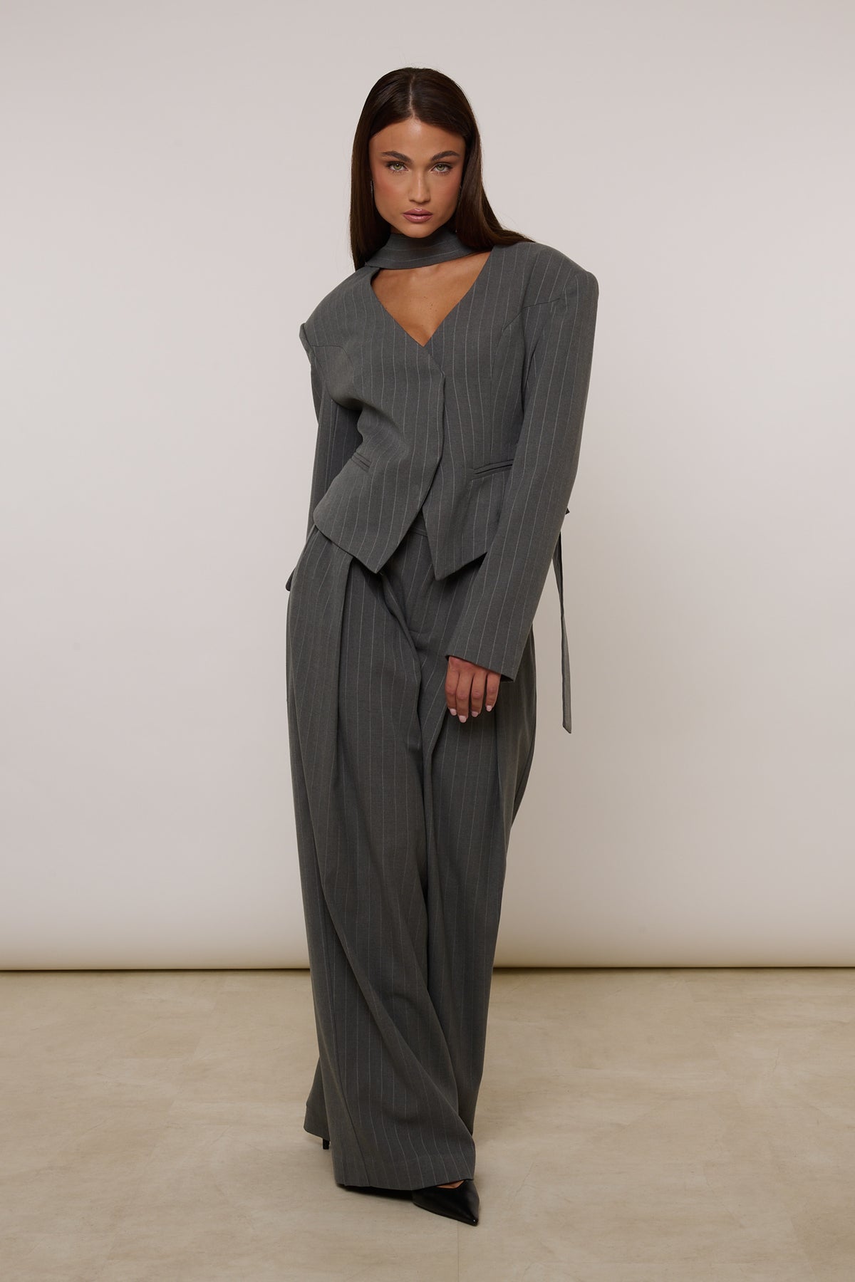 Pantalone ‘BY LUMINA’ Righe Grigio