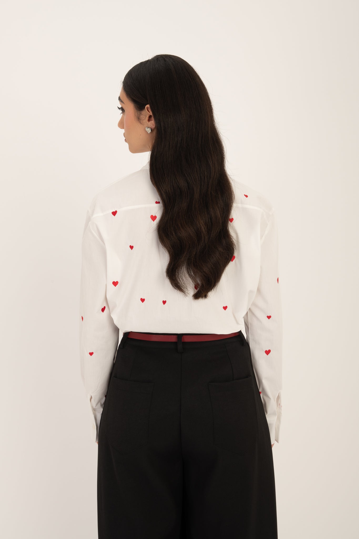 Camicia ‘65%COTONE CON CUORI’ Bianca