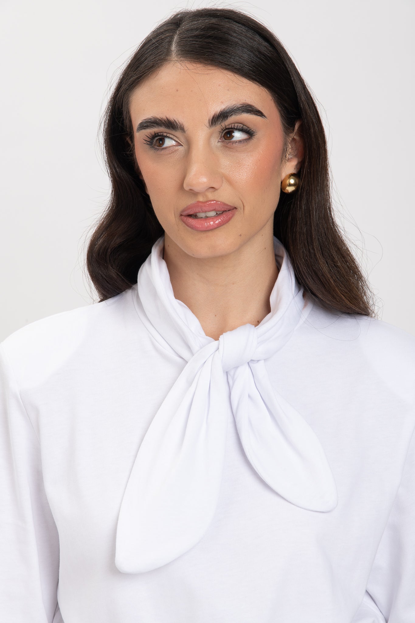 Maglia/Body ‘FOULARD RIGIDO’ BY LUMINA Bianca