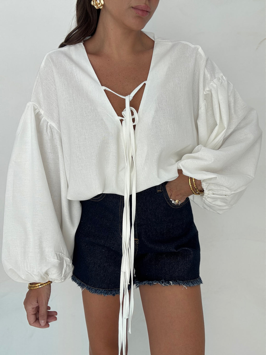 Blusa MAXI ‘100%LINO’ Bianca