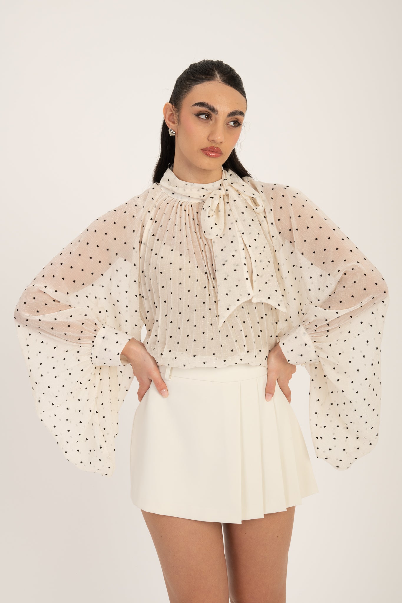 Gonna/Pantaloncino ‘PLISSETTATA’ Panna