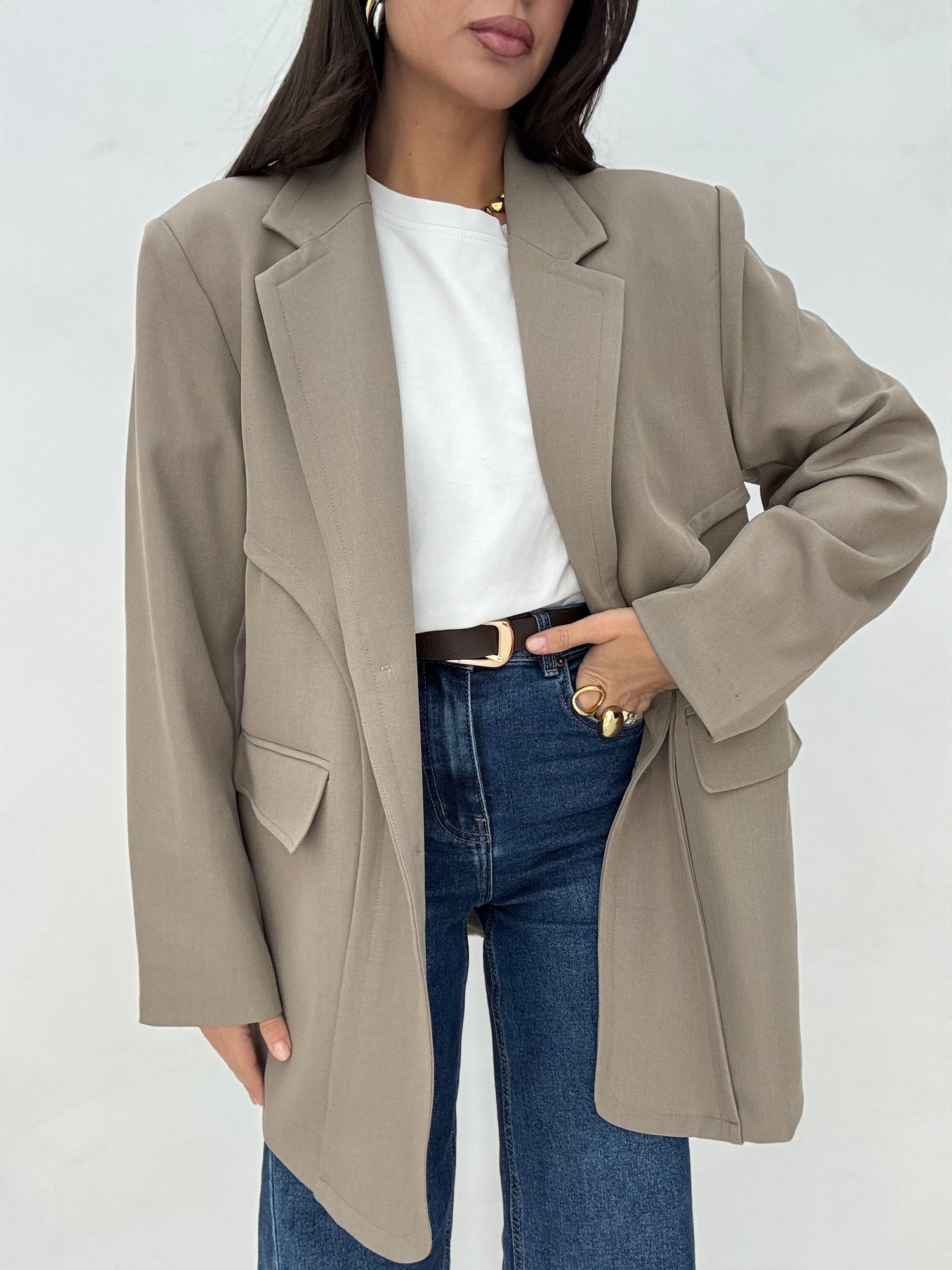 Blazer ‘STRUTTURATO’ Fango