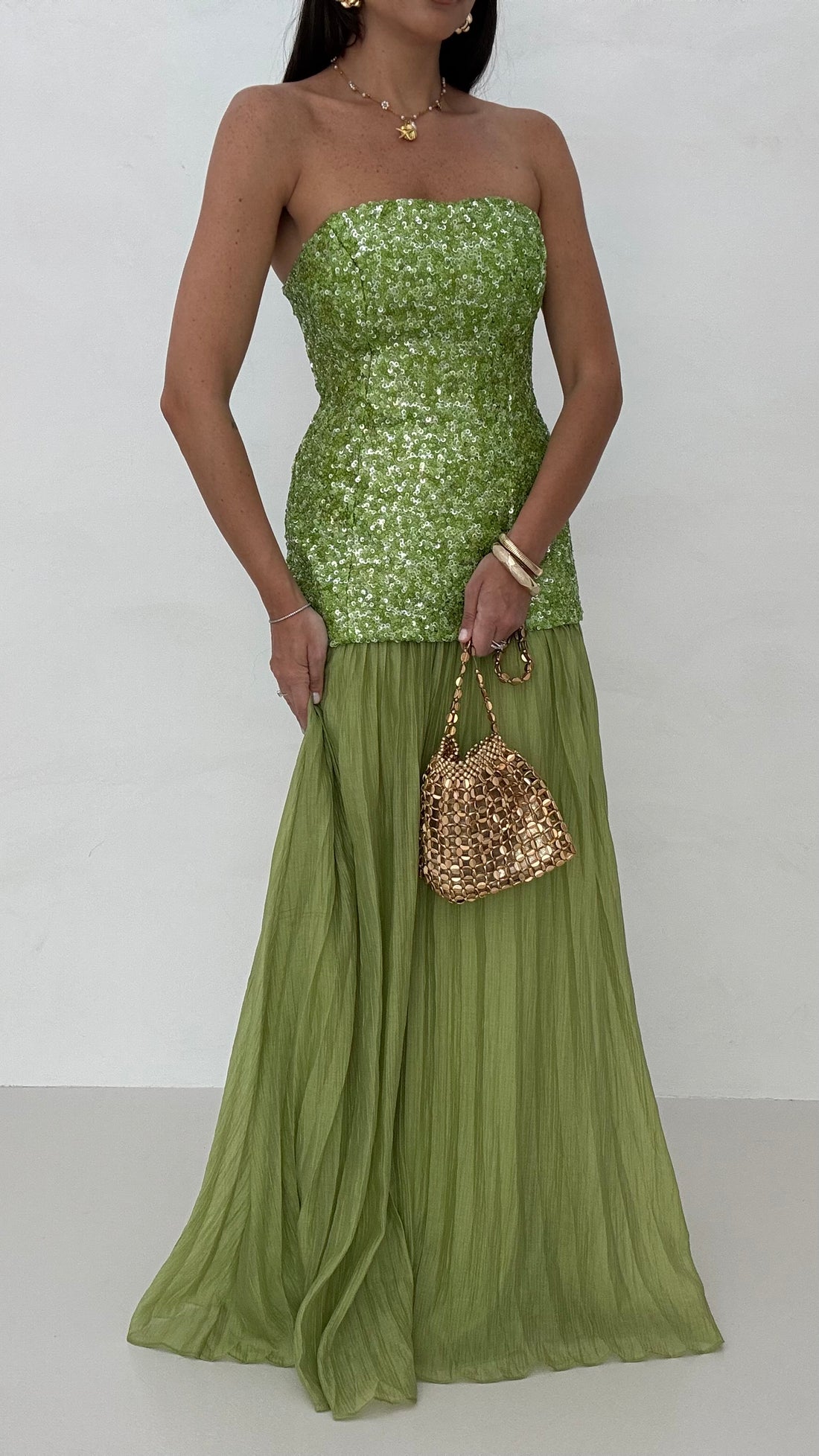 Abito ‘LADY’ paillettes Verde