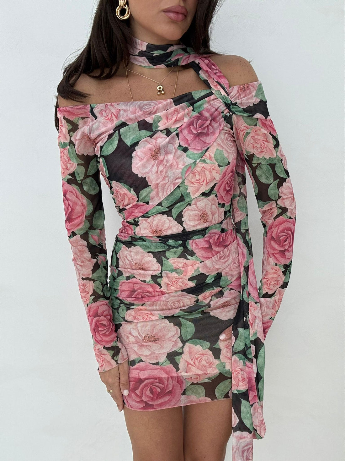 Abito ‘ROSE’ con fusciacca By Lumina