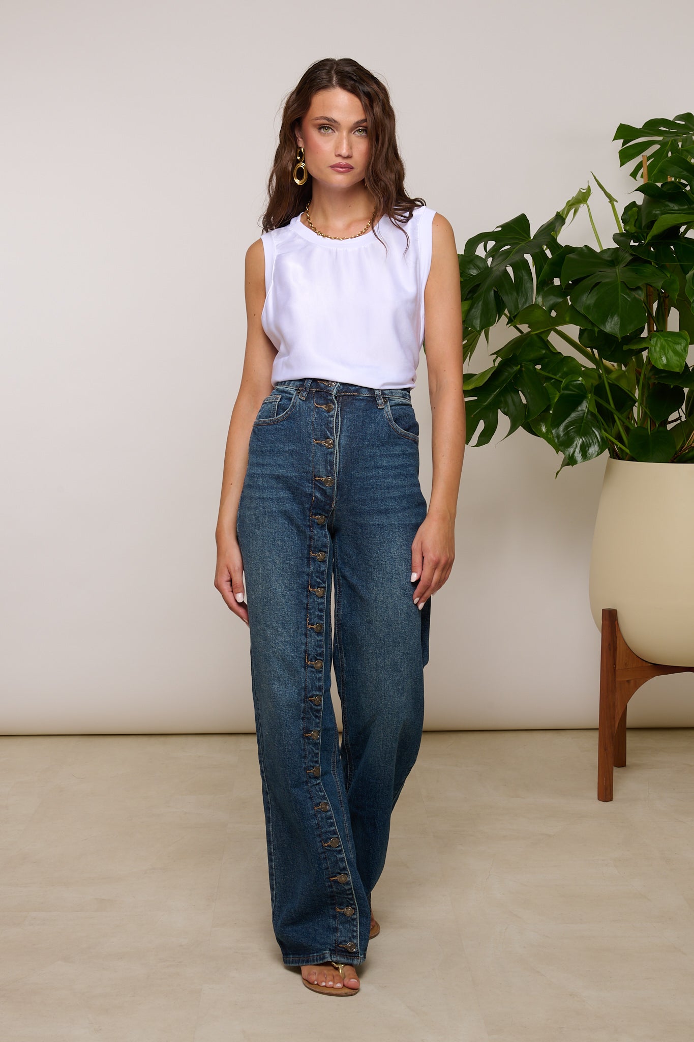 Jeans ‘MULTI BOTTONI’ DENIM Scuro