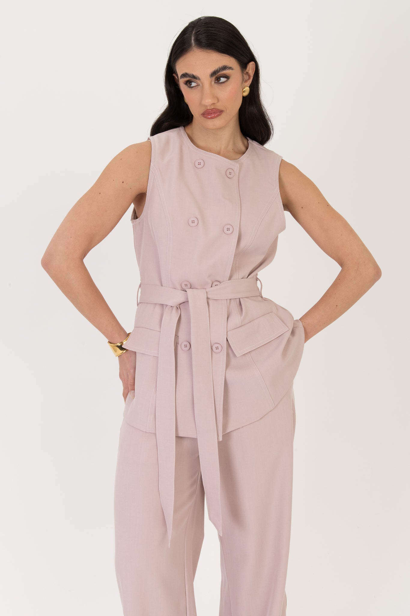 Coordinato ‘GILET+PANTALONE FUSCIACCA’ Rosa