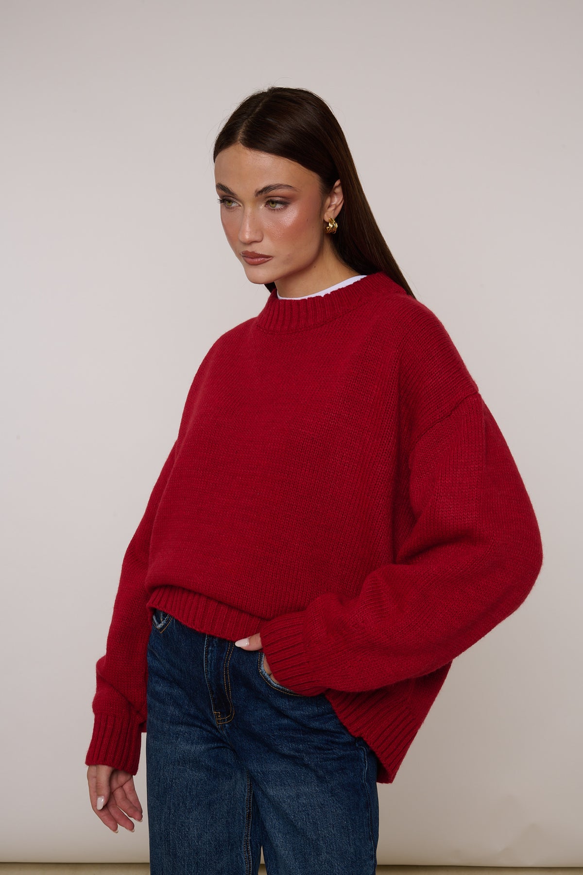 Maglione ‘5%ALPACA’ BY LUMINA’ Rosso
