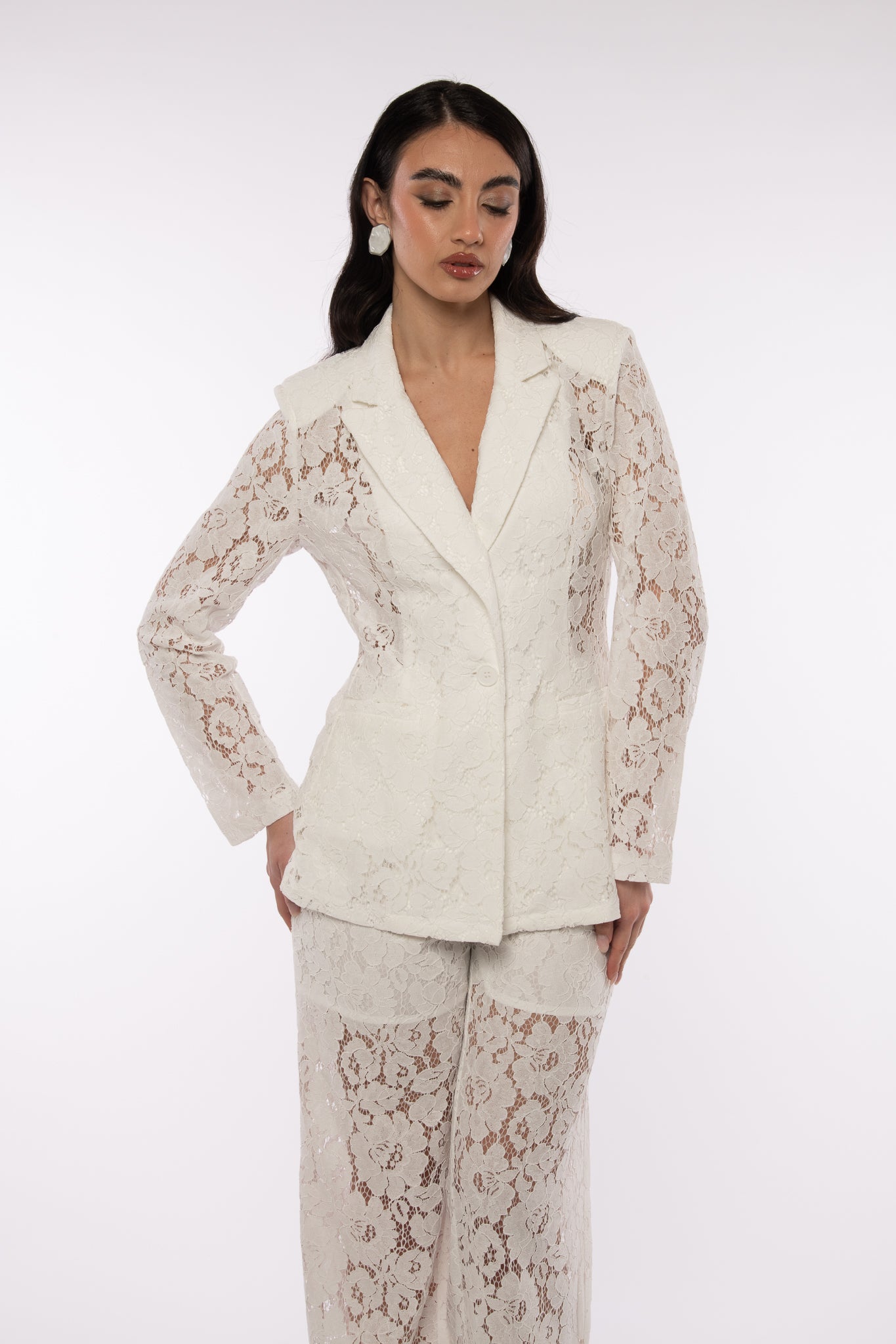 Tailleur ‘IN PIZZO’ Bianco