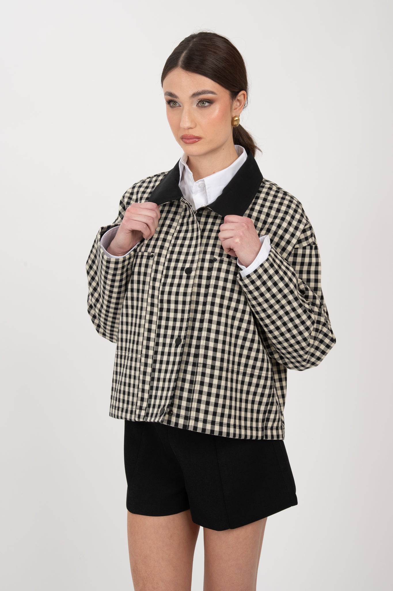 Giacca ‘QUADRETTI BY LUMINA’ Nero