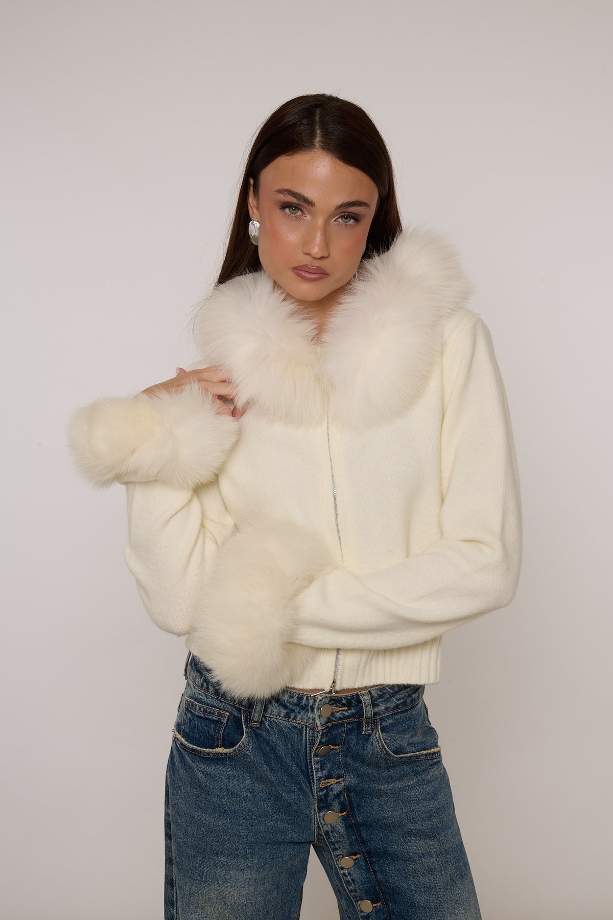 Cardigan ‘NEVE’ Bianco