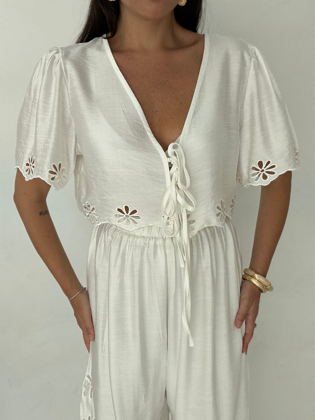 Coordinato ‘TRAFORI 65%COTONE’ Bianco