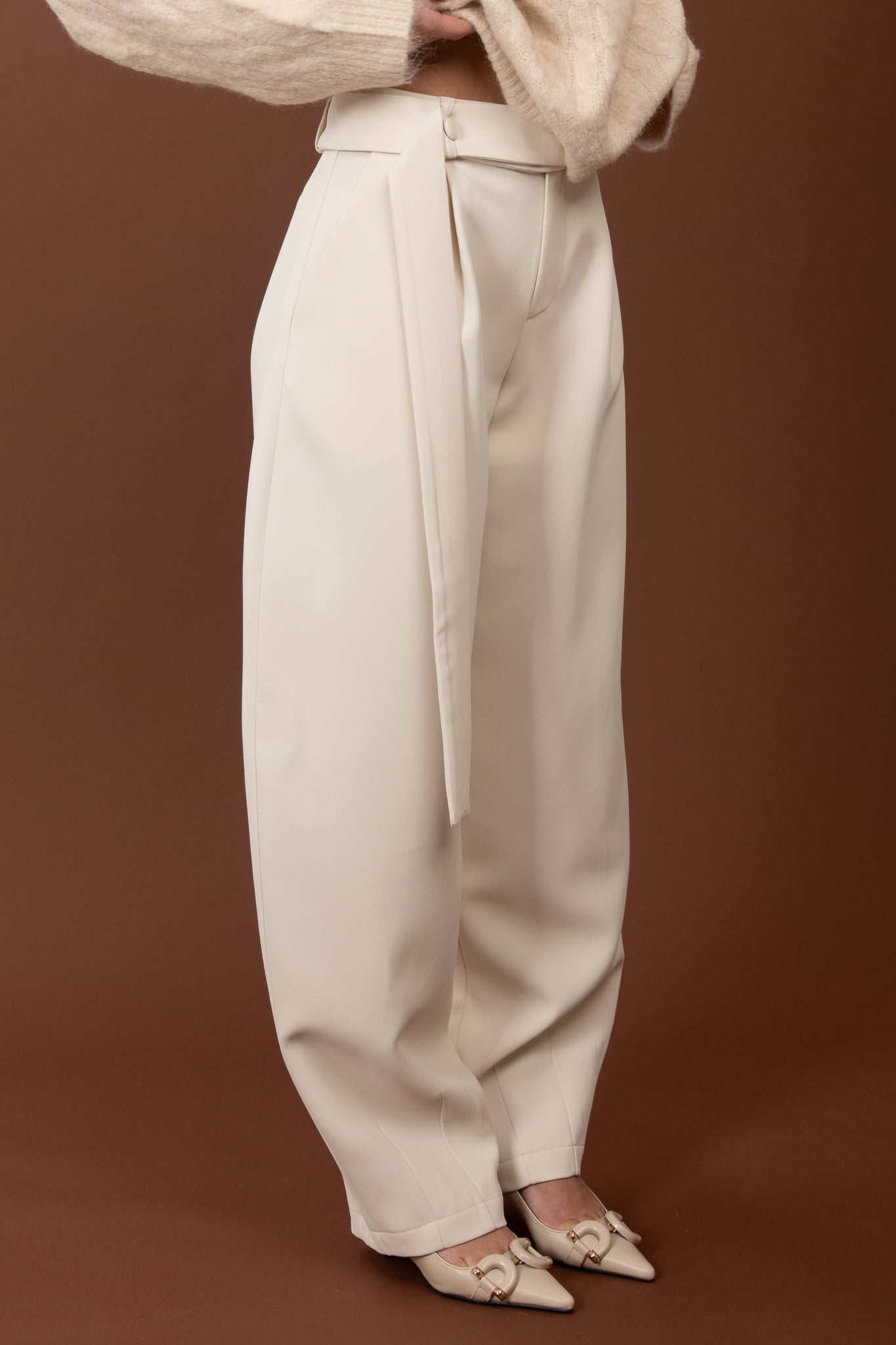 Pantalone ‘BALLON BY LUMINA’ Panna