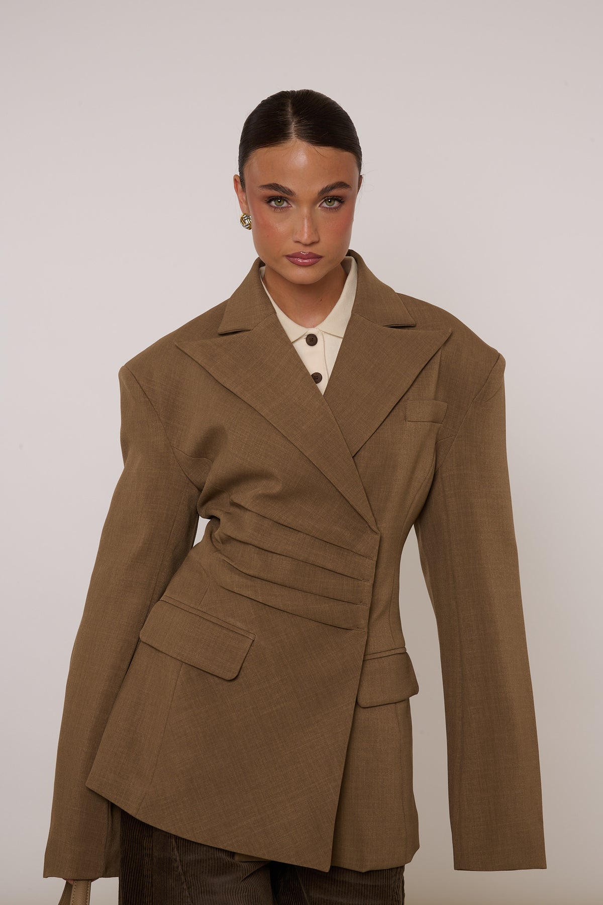 Blazer ‘MAXI SPALLINA’ Camel