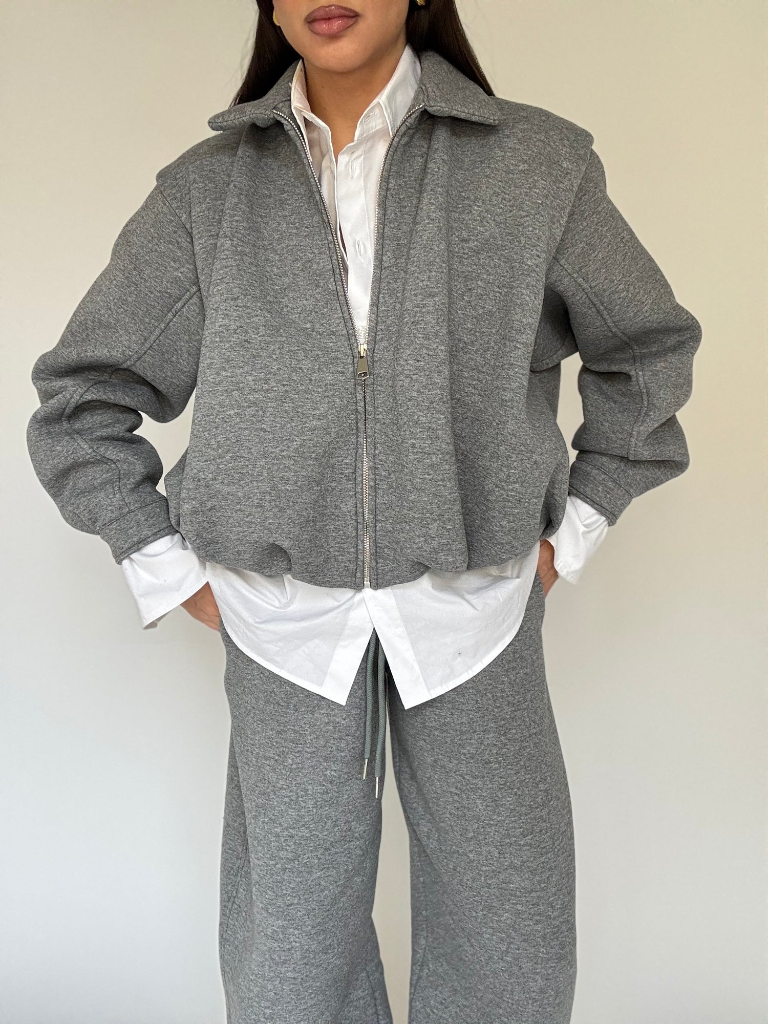 Giacca/Bomber ‘PILE INTERNO’ Grigio