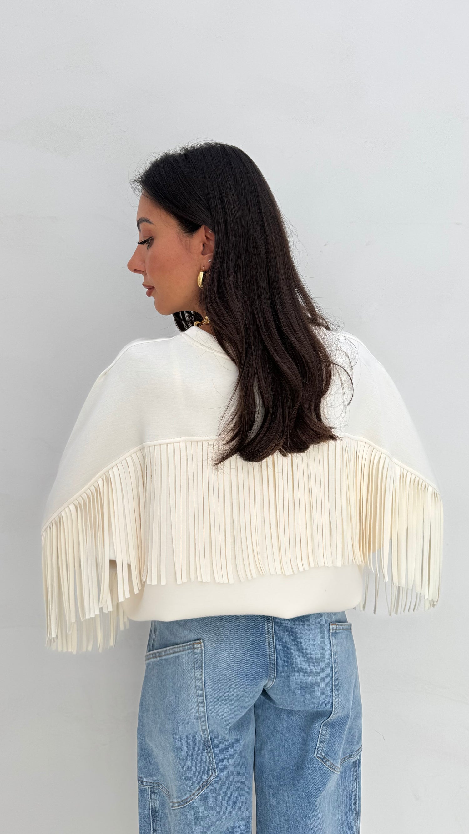 Felpa ‘FRANGE’ BY LUMINA Panna