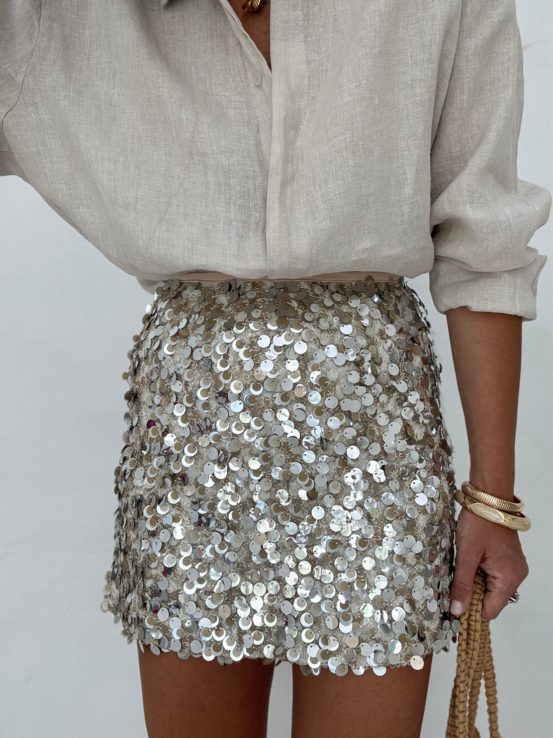 Gonna ‘PAILLETTES’ Beige