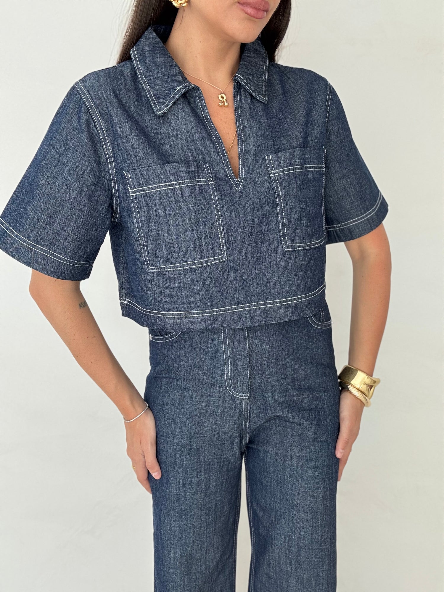 Coordinato ‘TAYLOR’ effetto denim
