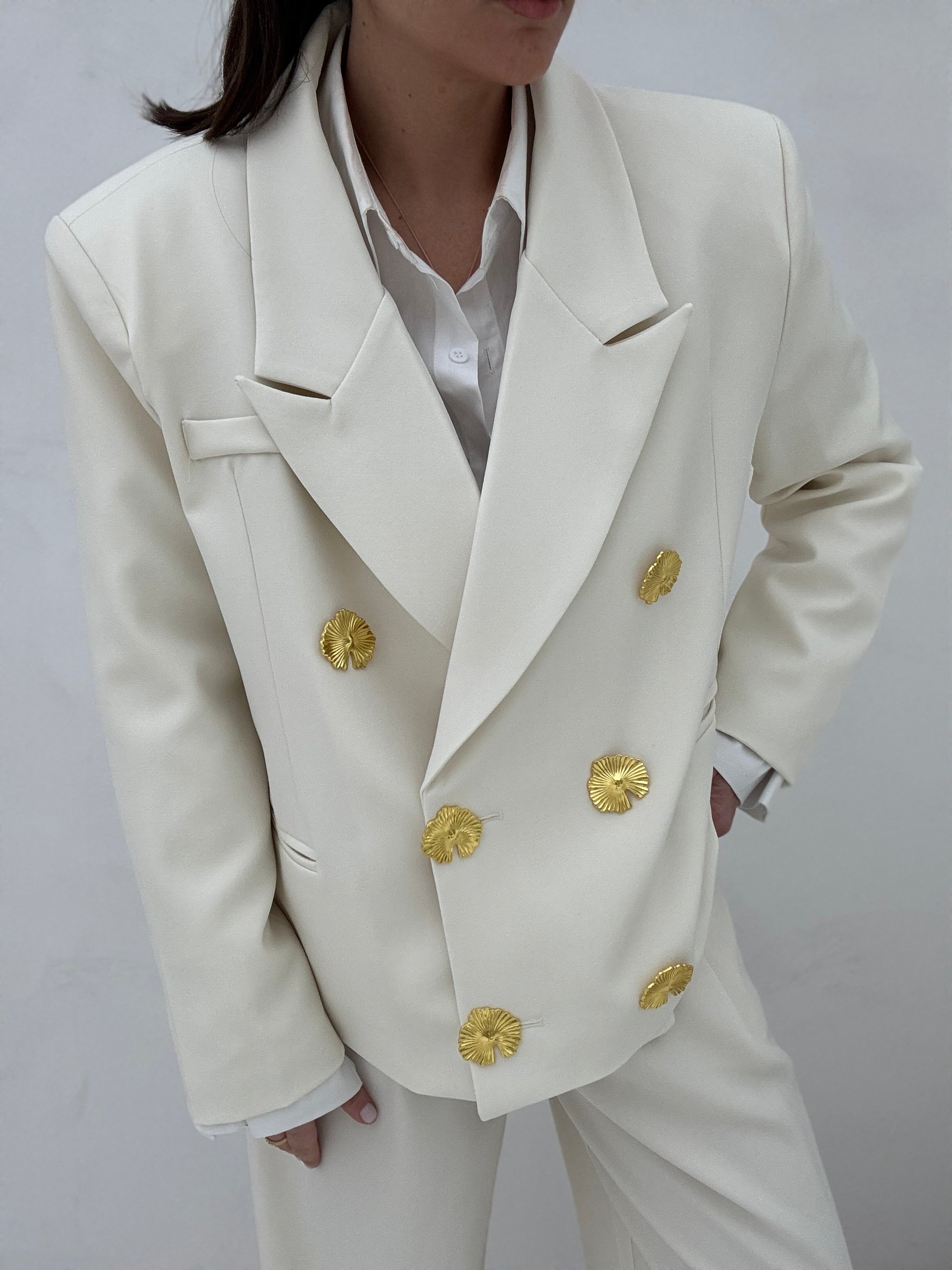 Blazer ‘BOTTONI CONCHIGLIA’ Panna