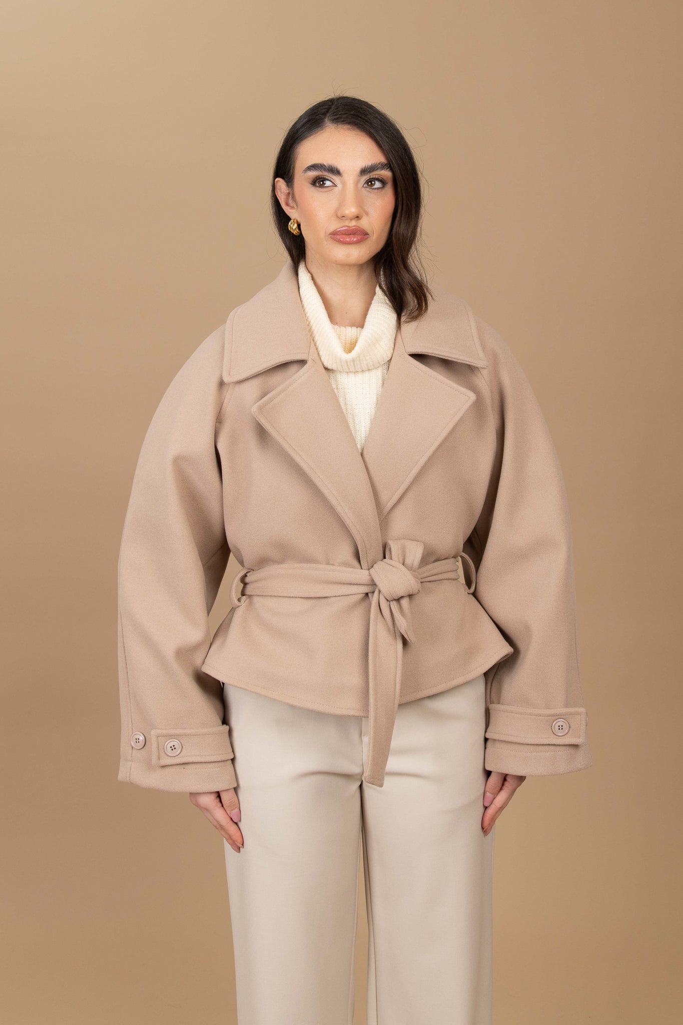 Cappotto ‘CORTO 3&33’ Beige