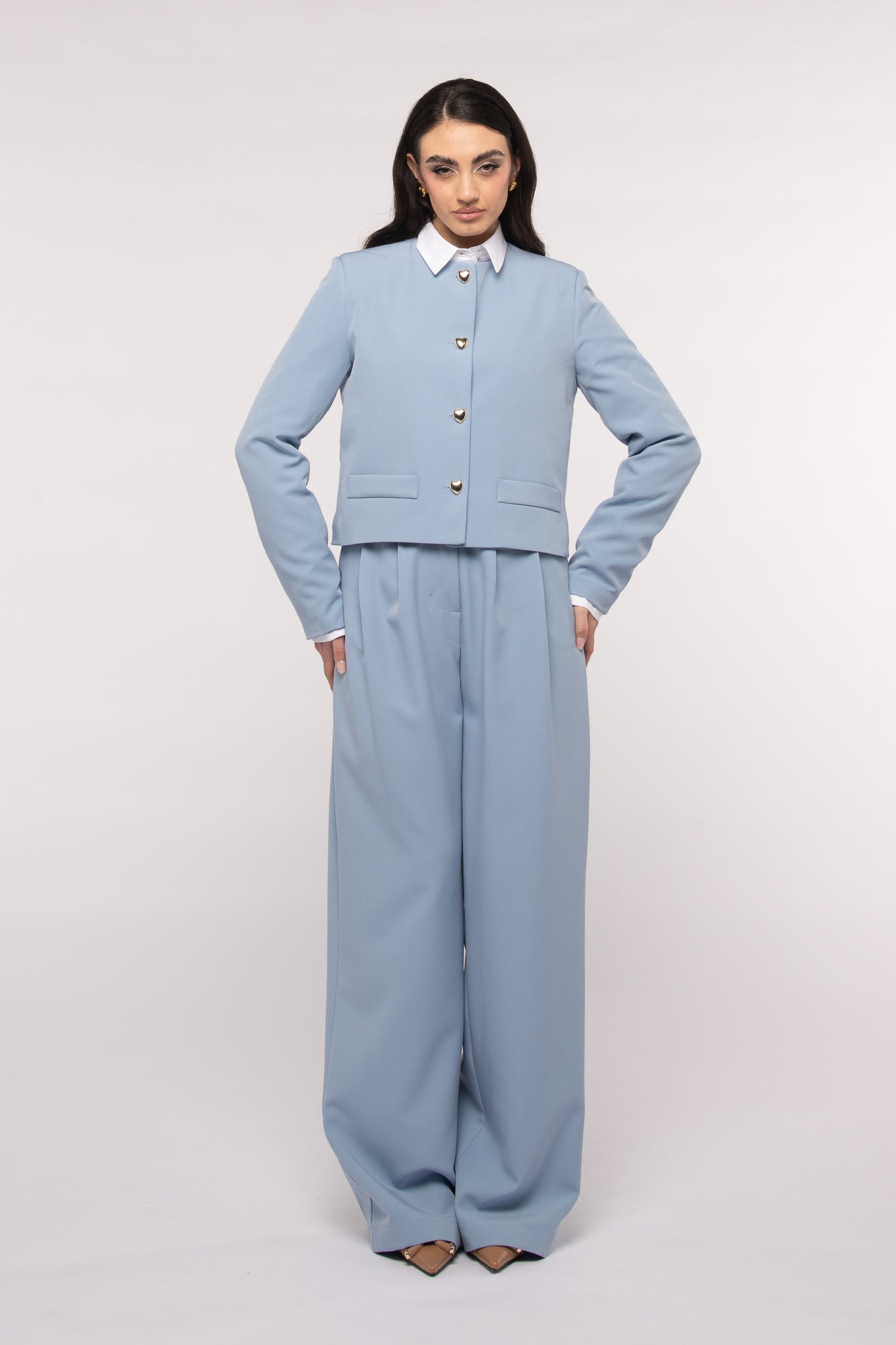 Tailleur ‘BOTTONI CUORE 3&33’ Azzurro