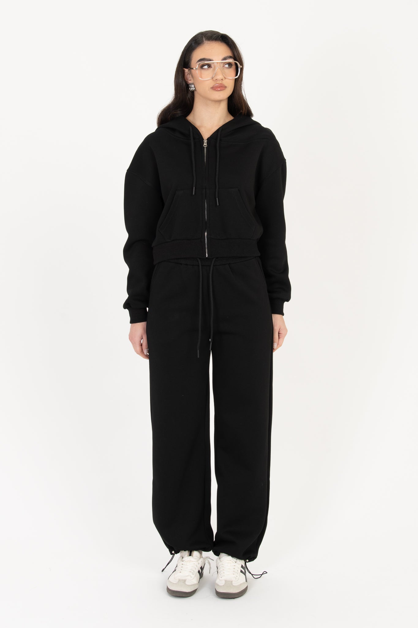 Coordinato tuta ‘FINTA CANOTTA’ 65%COTONE Nero