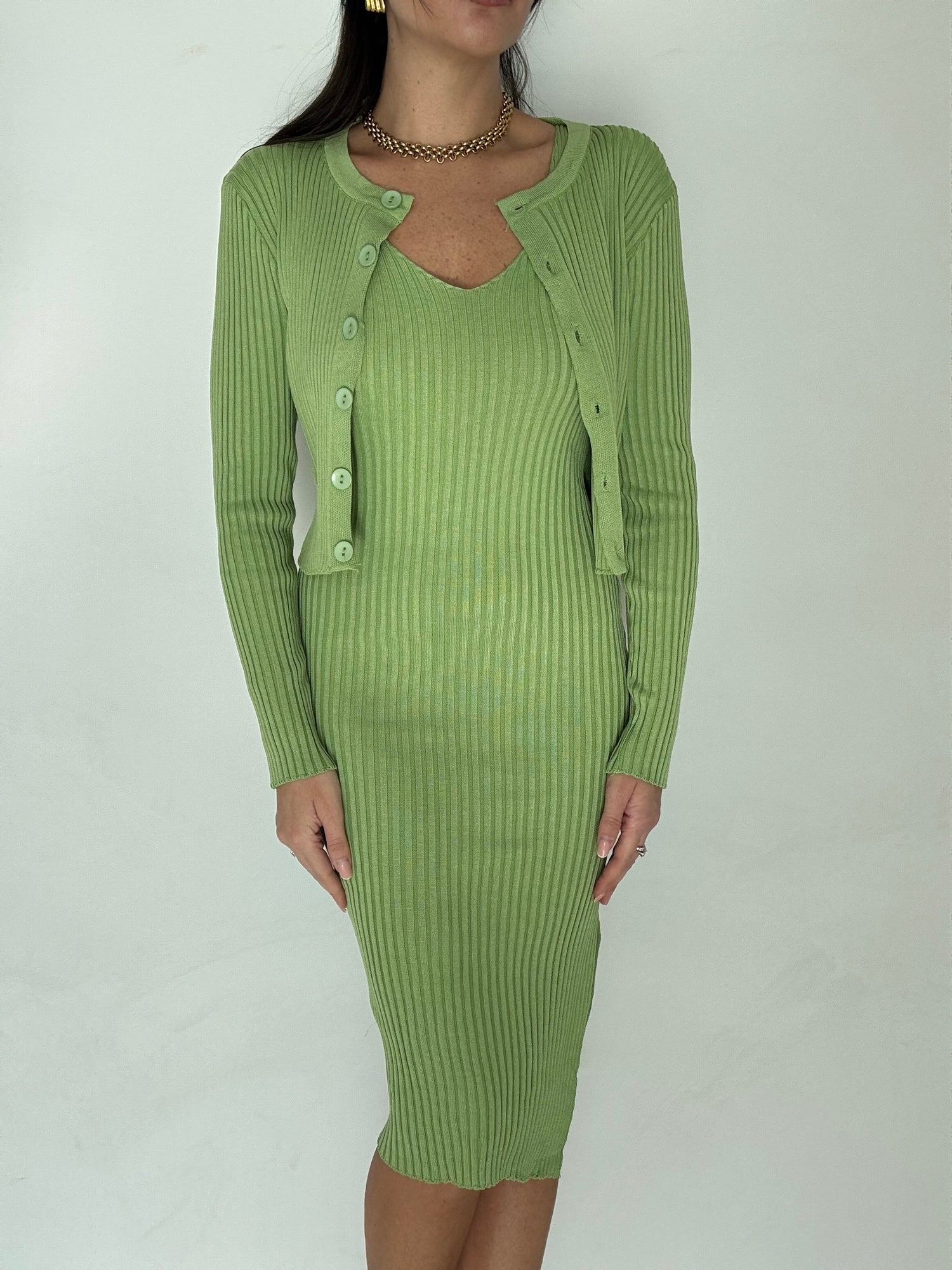 Abito+Cardigan Verde