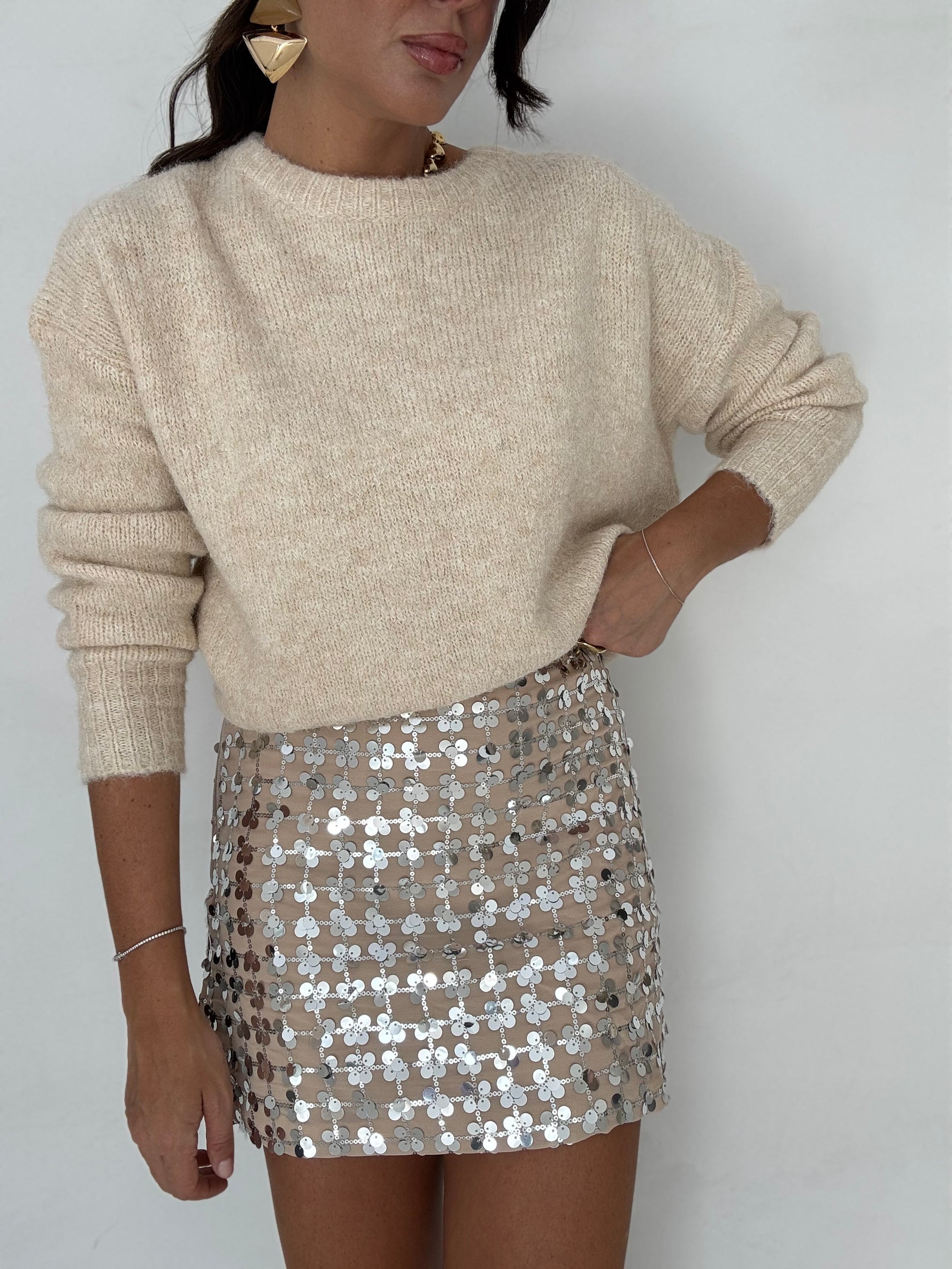 Maglione ‘GIROCOLLO’ Panna