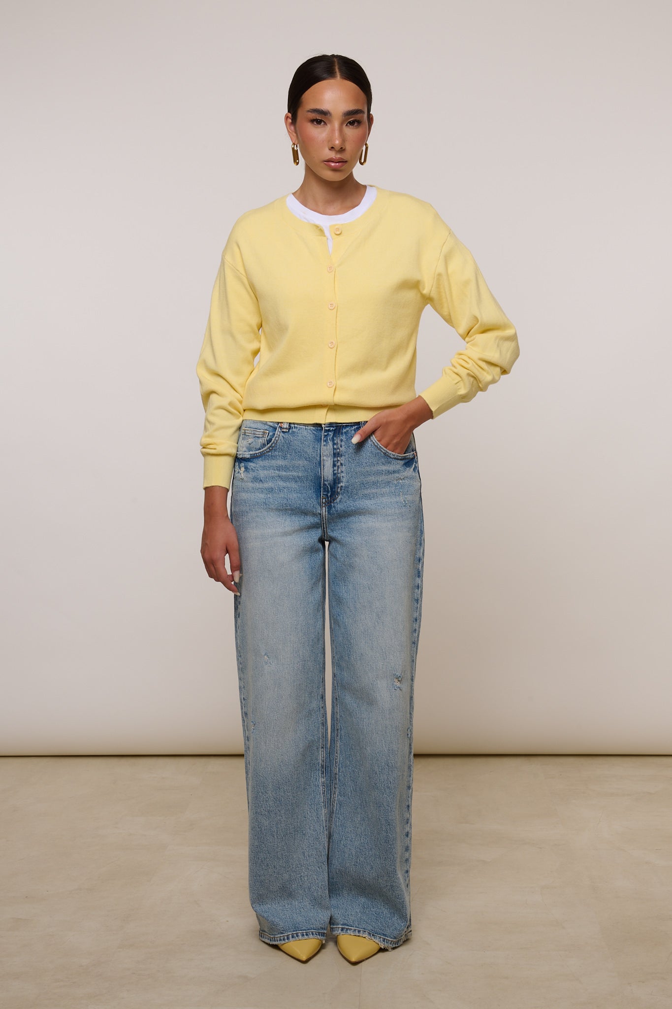 JEANS ‘WIDE LEG’ Denim Chiaro