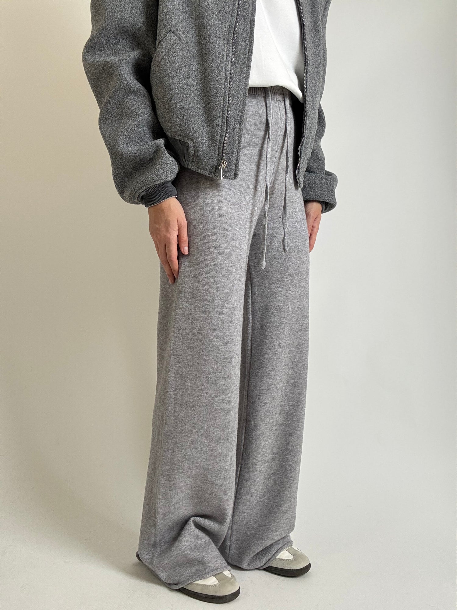 Pantalone ‘LACCIO’ Lana Rasata Grigio
