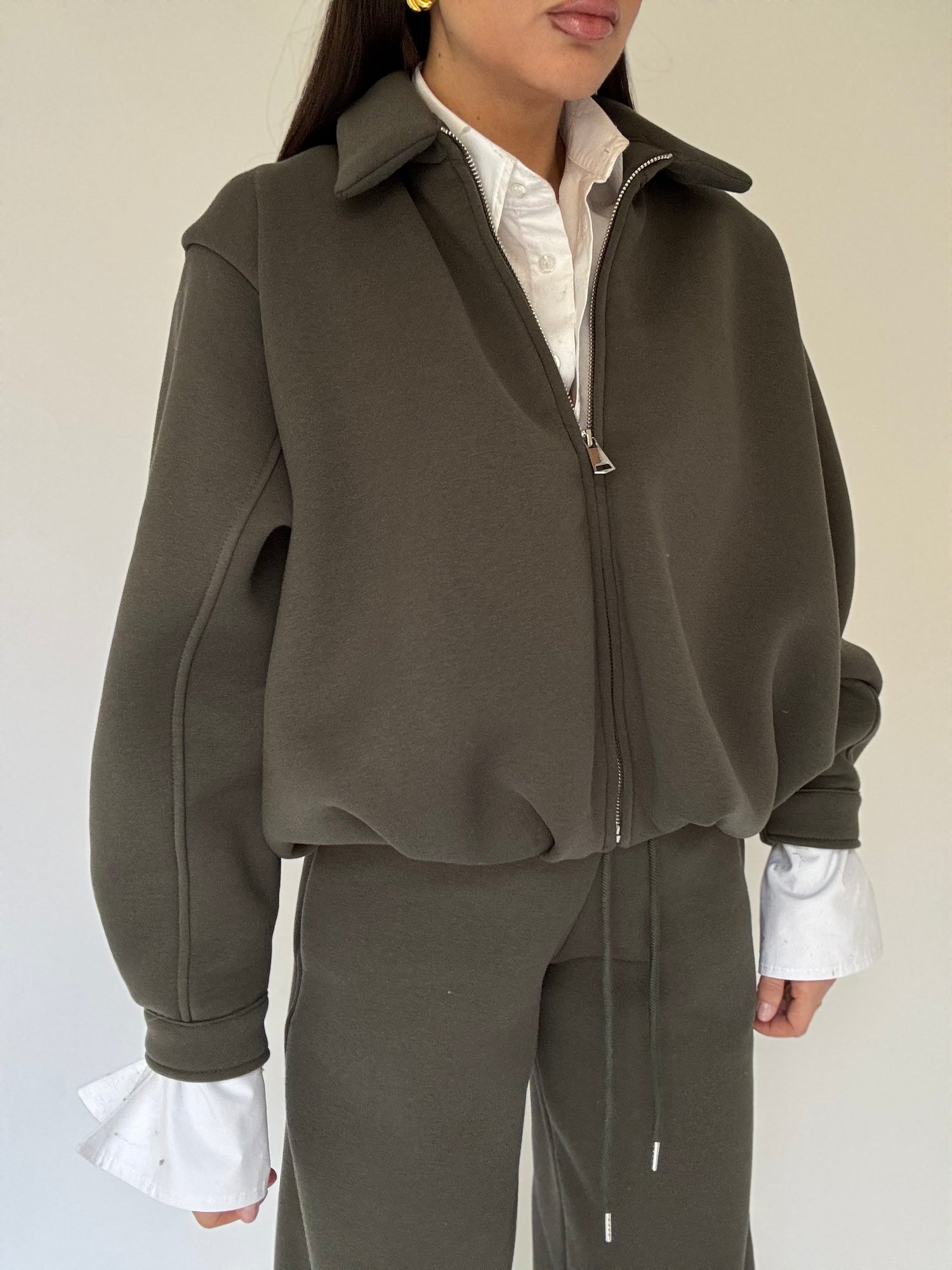 Giacca/Bomber ‘PILE INTERNO’ Verde Militare