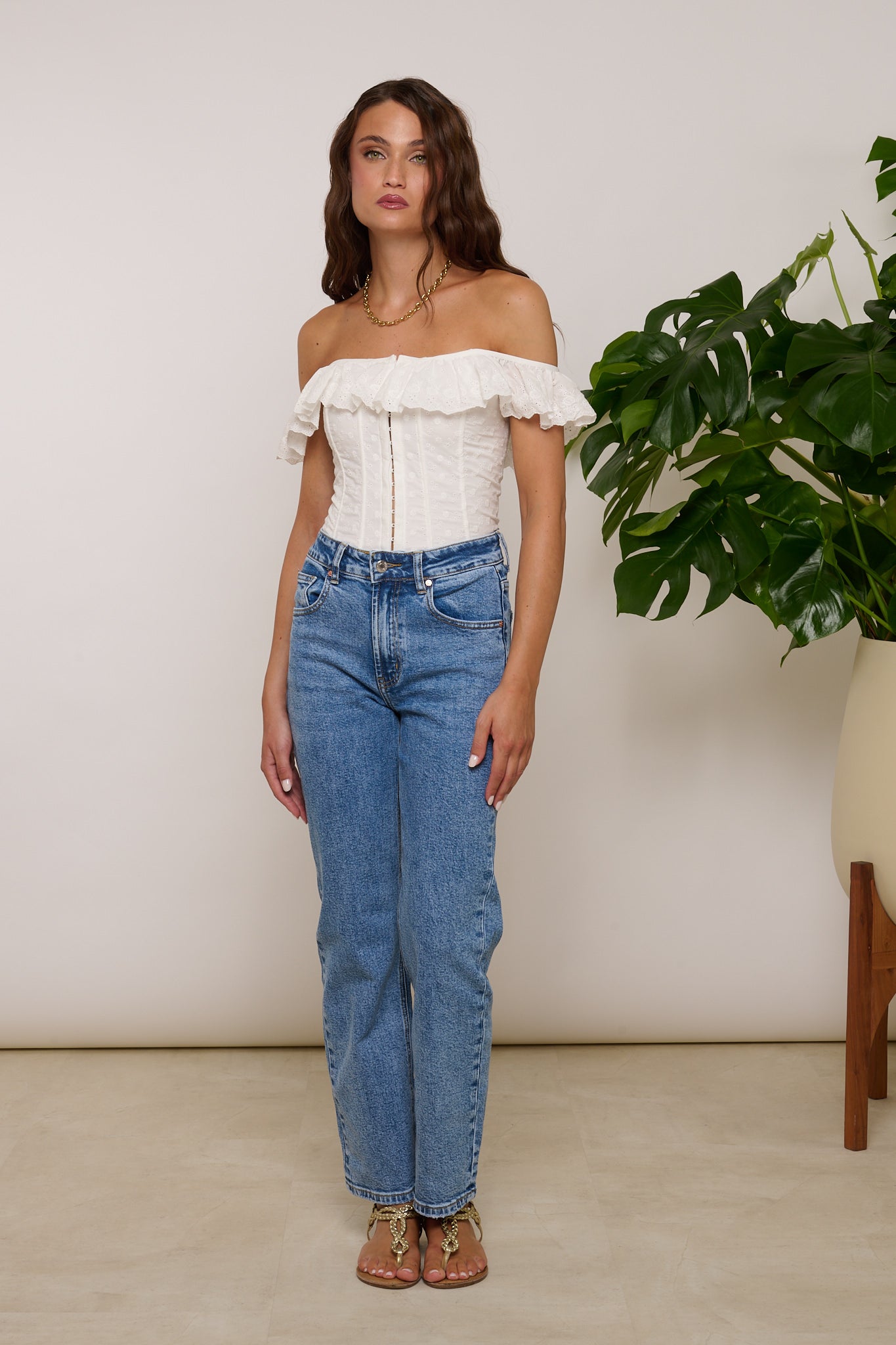 Jeans ‘GAMBA DRITTA’ Denim Medio