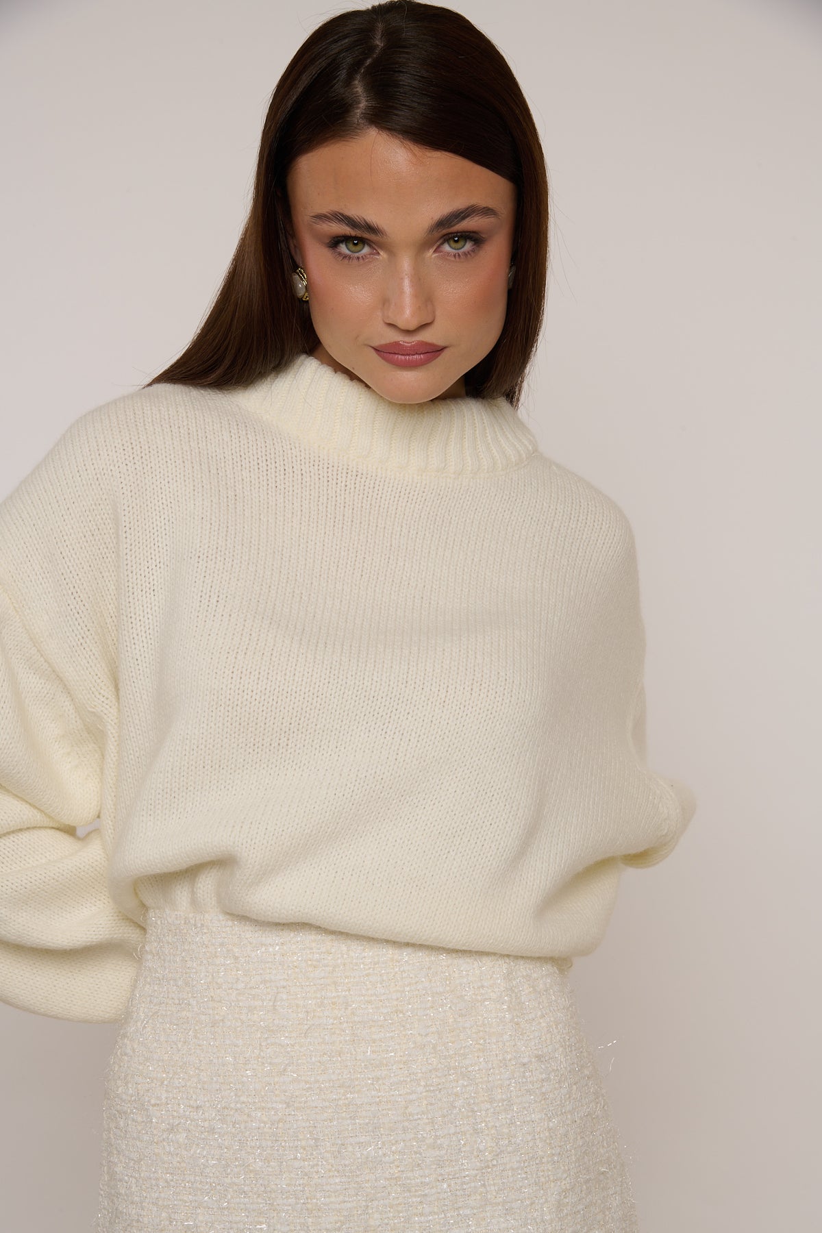 Maglione ‘5%ALPACA’ BY LUMINA’ Panna