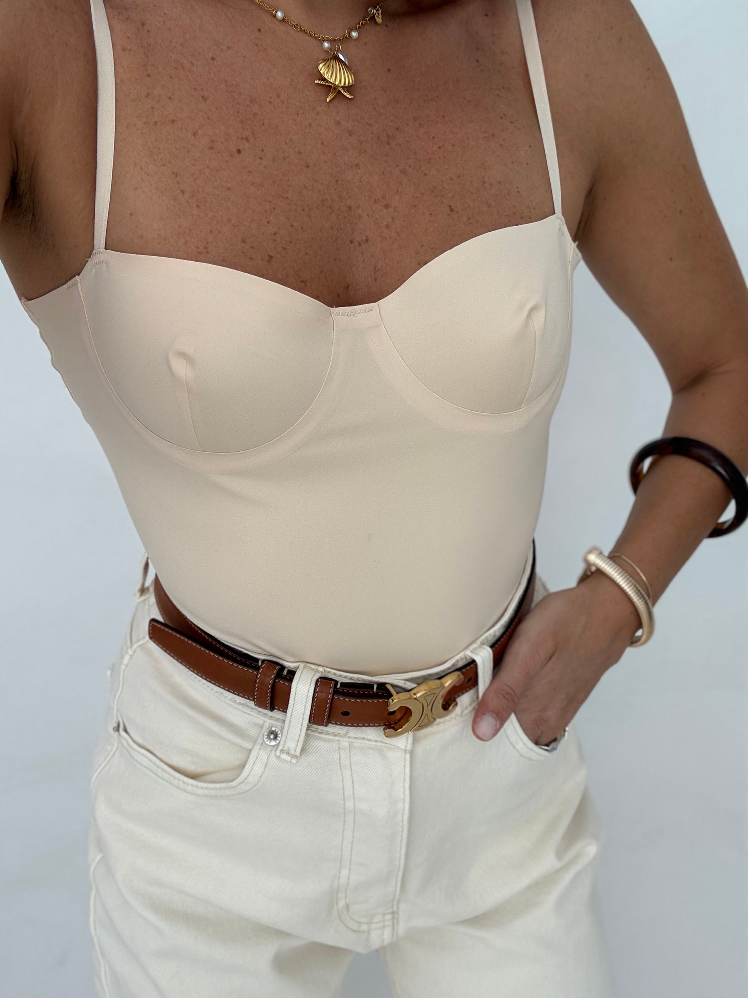 Body ‘SATIN’ contenitivo Nude