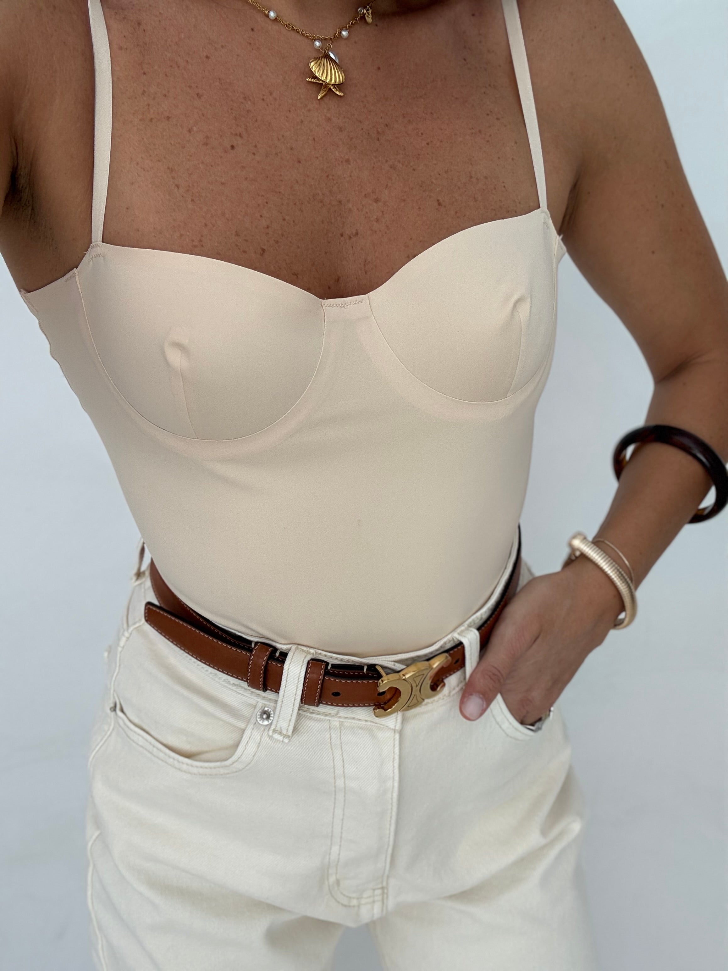 Body ‘SATIN’ contenitivo Nude