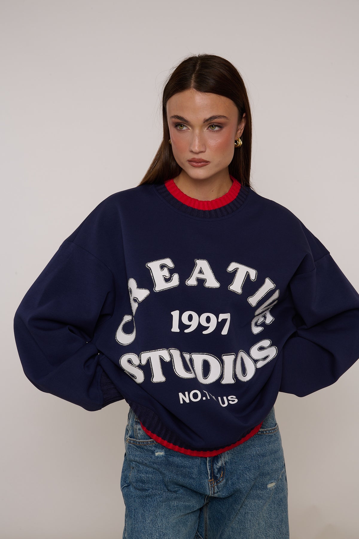 Felpa ‘CREATIVE STUDIOS’ Blu Notte