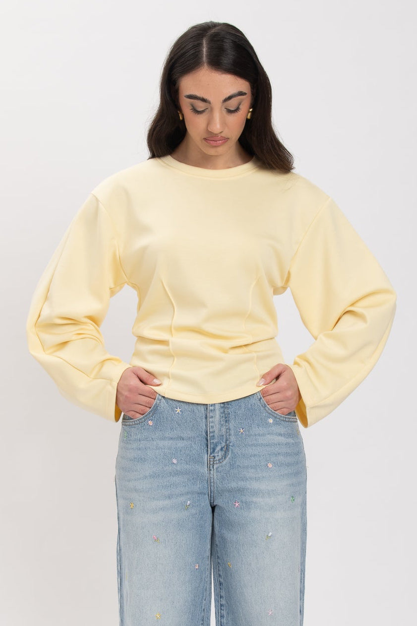 Maglia ‘EFFETTO AVVITATO’ Gialla