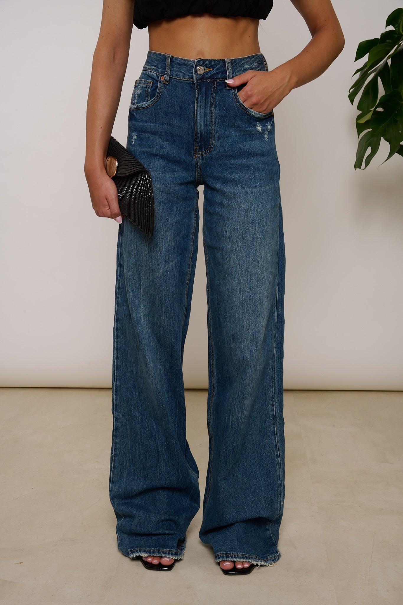 JEANS ‘EXTRA WIDE LEG’ Denim Scuro