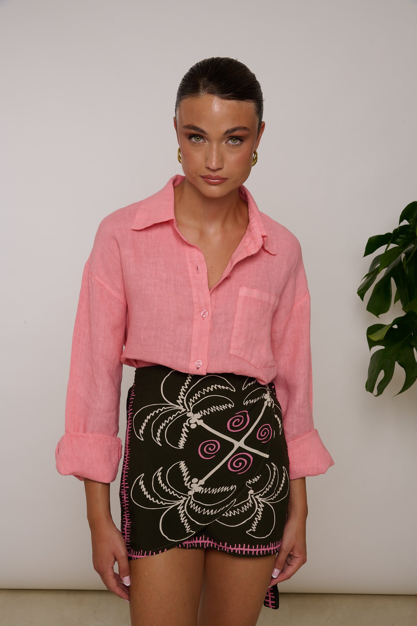 Camicia ‘100% LINO’ Pesca