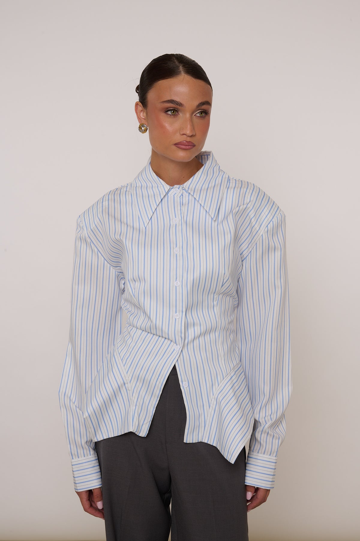 Camicia ‘ROUCHES’ a righe Azzurra