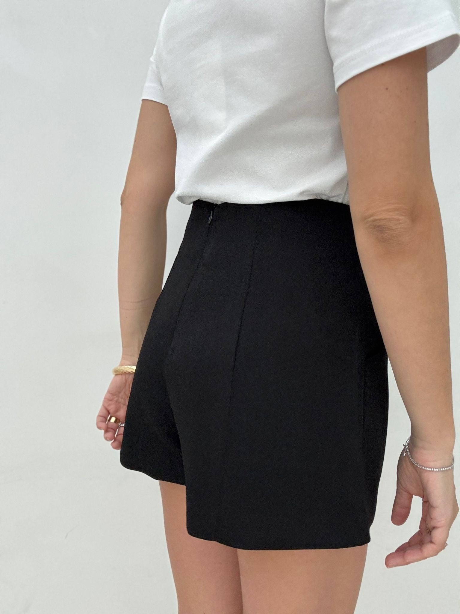 Pantaloncino strutturato Nero
