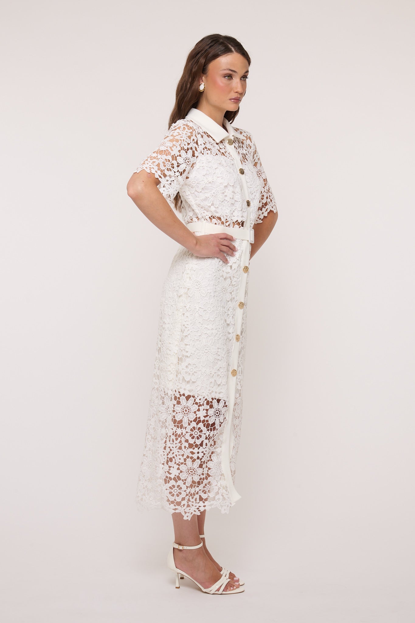 Abito ‘DAPHNE 2.0 in pizzo Bianco