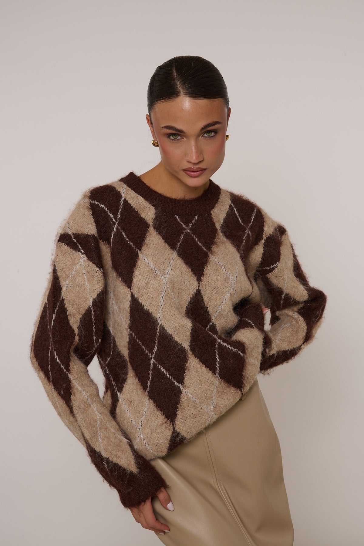 Maglione ‘ROMBI’ Cacao