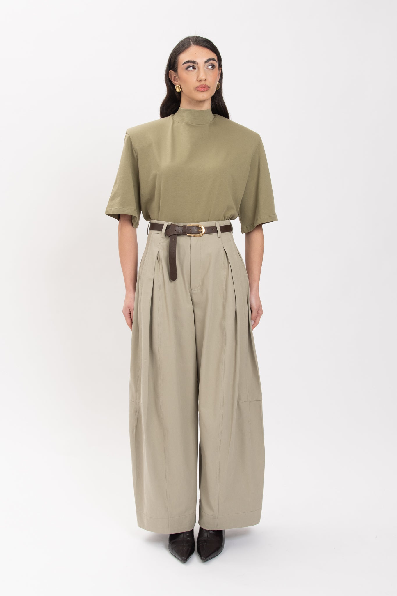 Pantalone ‘COTONE VITA ALTA’ Verde