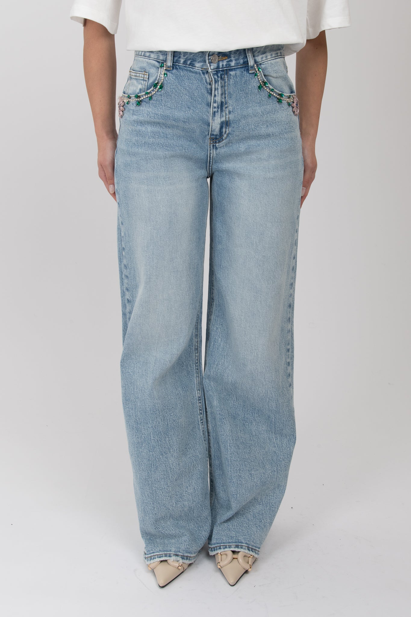 Jeans ‘DIAMONDS’ Denim Chiaro